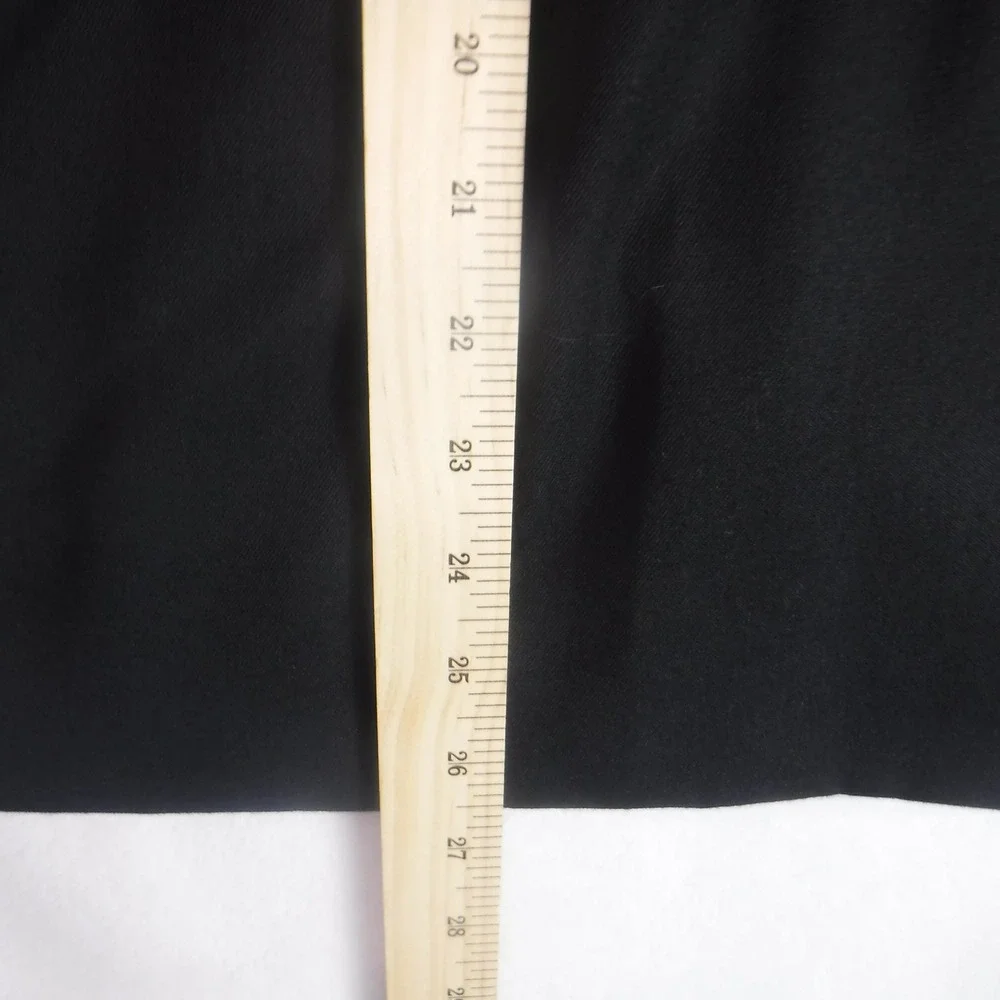 VTG Classic‎ Black Wool Blend Pencil Skirt Pleated Knee Length Size 10 Office